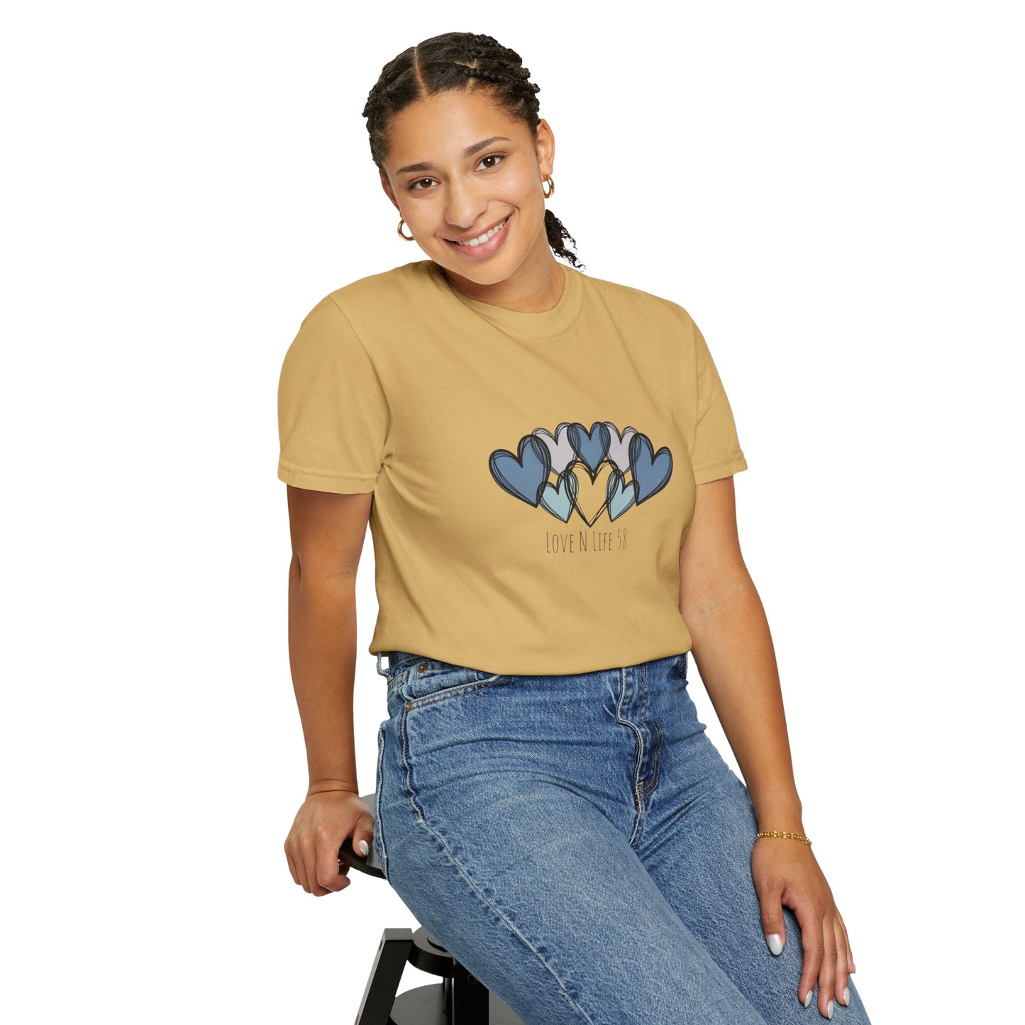 Hearts Love N Life 58 Tee - Comfort Colors