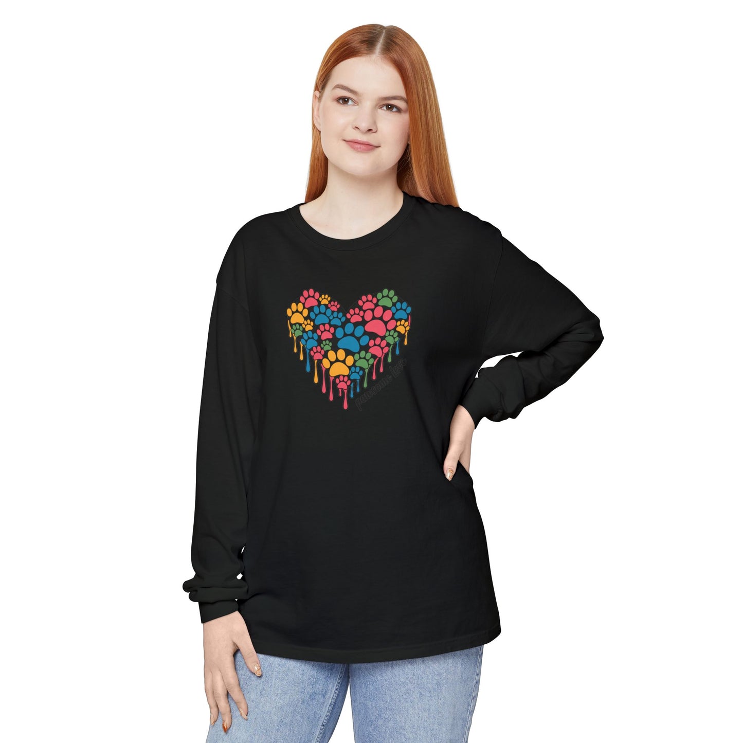 Pawsome Love Tee - Comfort Colors long sleeve