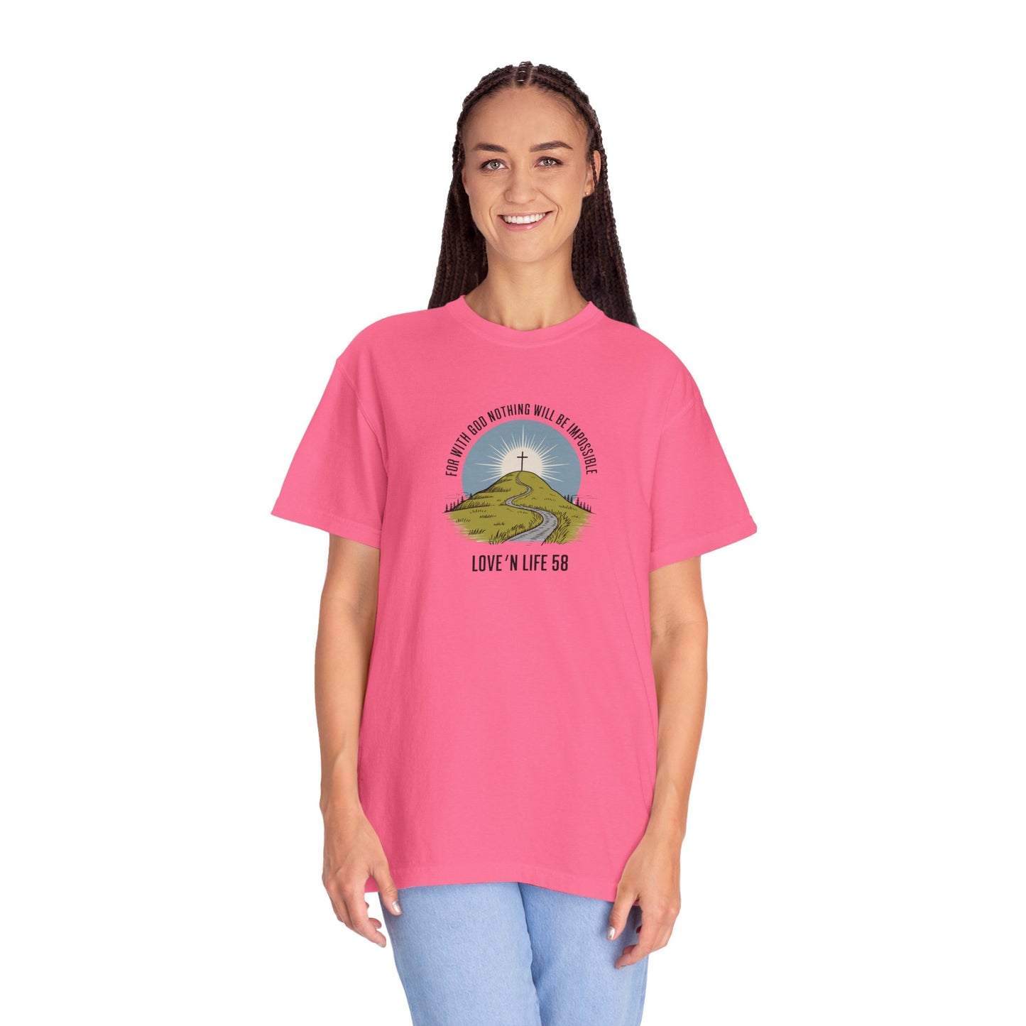 For With God Tee - Comfort Colors