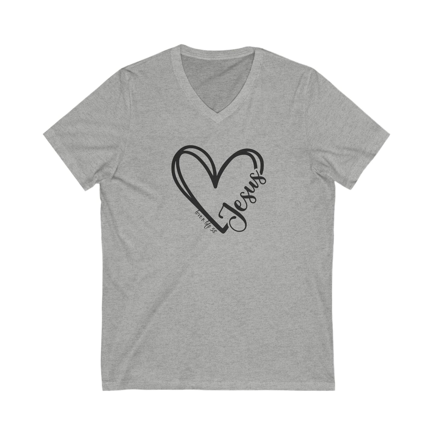 JESUS Heart Tee - V- Neck