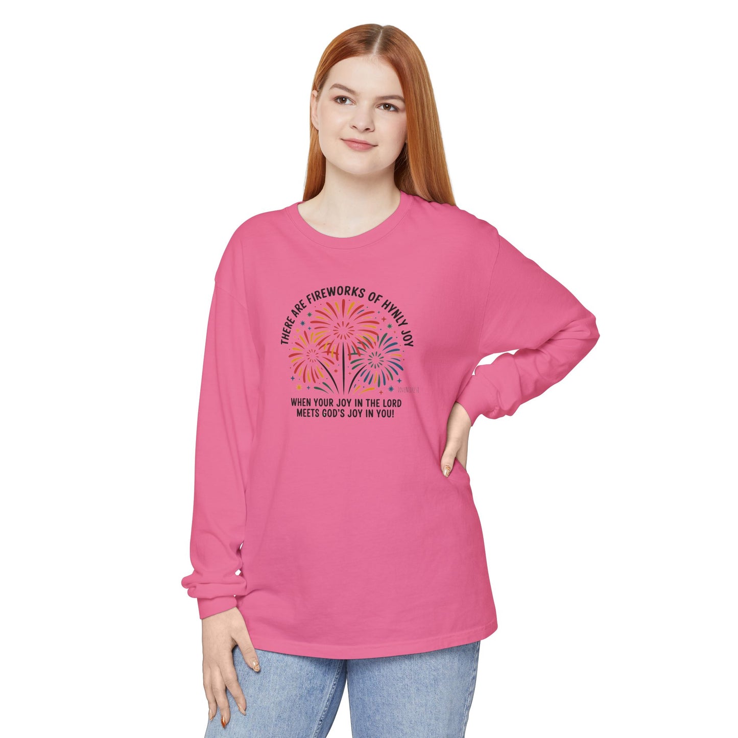 JoyFul FireWorks - Long Sleeve Tee - Comfort Colors