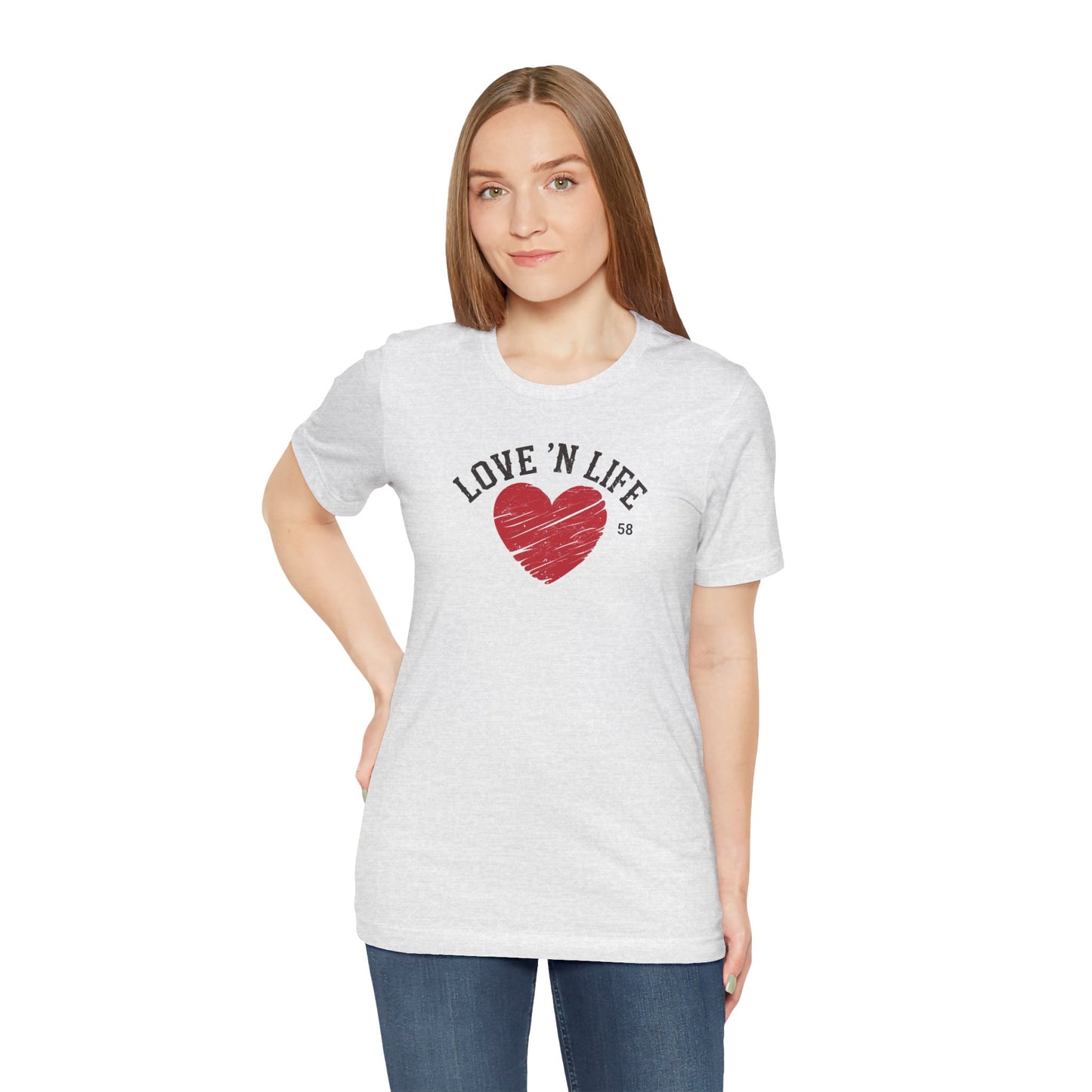 Love 'N Life Distressed Heart Tee