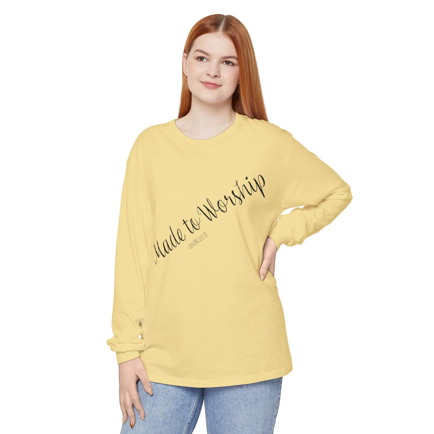 Made to Worship-Long Sleeve Tee - Comfort Colors