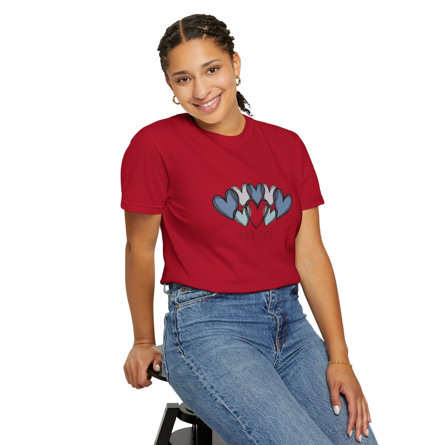 Hearts Love N Life 58 Tee - Comfort Colors