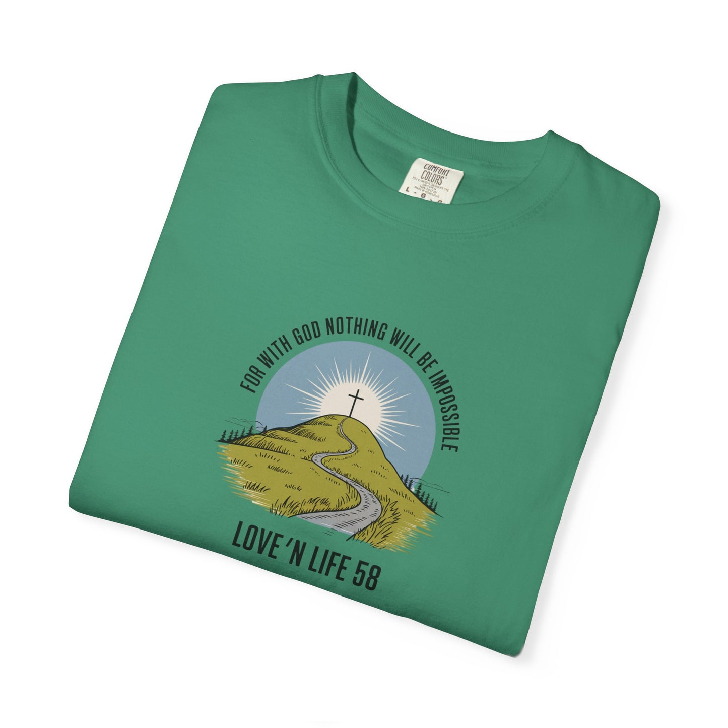 For With God Tee - Comfort Colors
