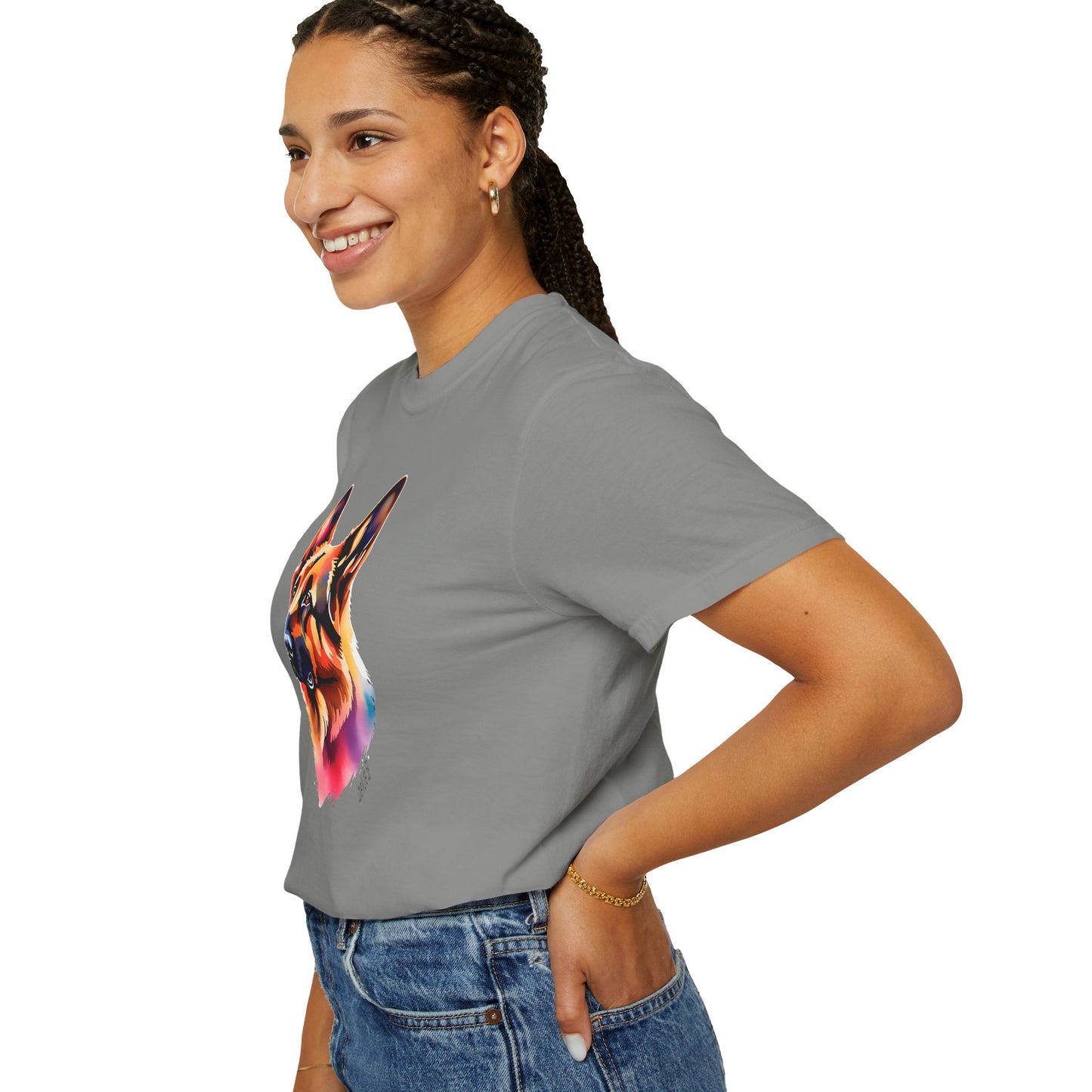 Colorful German Shepherd Tee - Comfort Colors