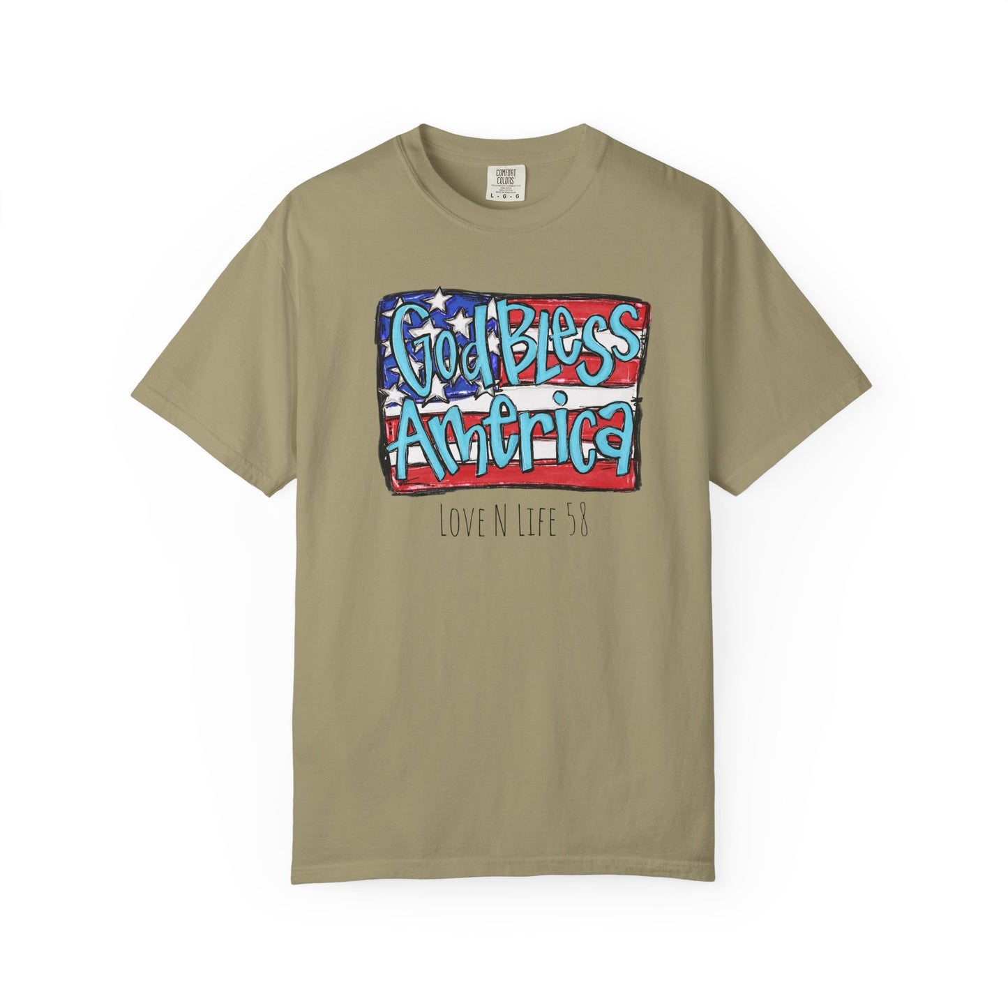 God Bless America Tee -Comfort Colors