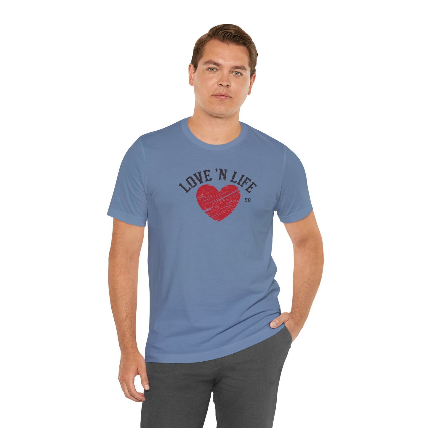 Love 'N Life Distressed Heart Tee - Bella Canvas 3001