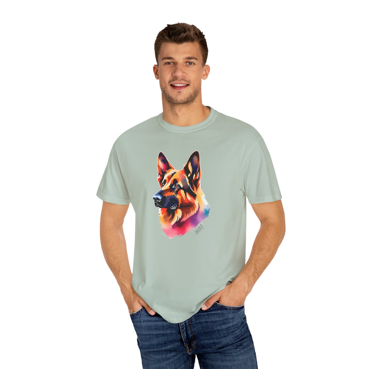 Colorful German Shepherd Unisex T-Shirt - Perfect for Dog Lovers Comfort Colors