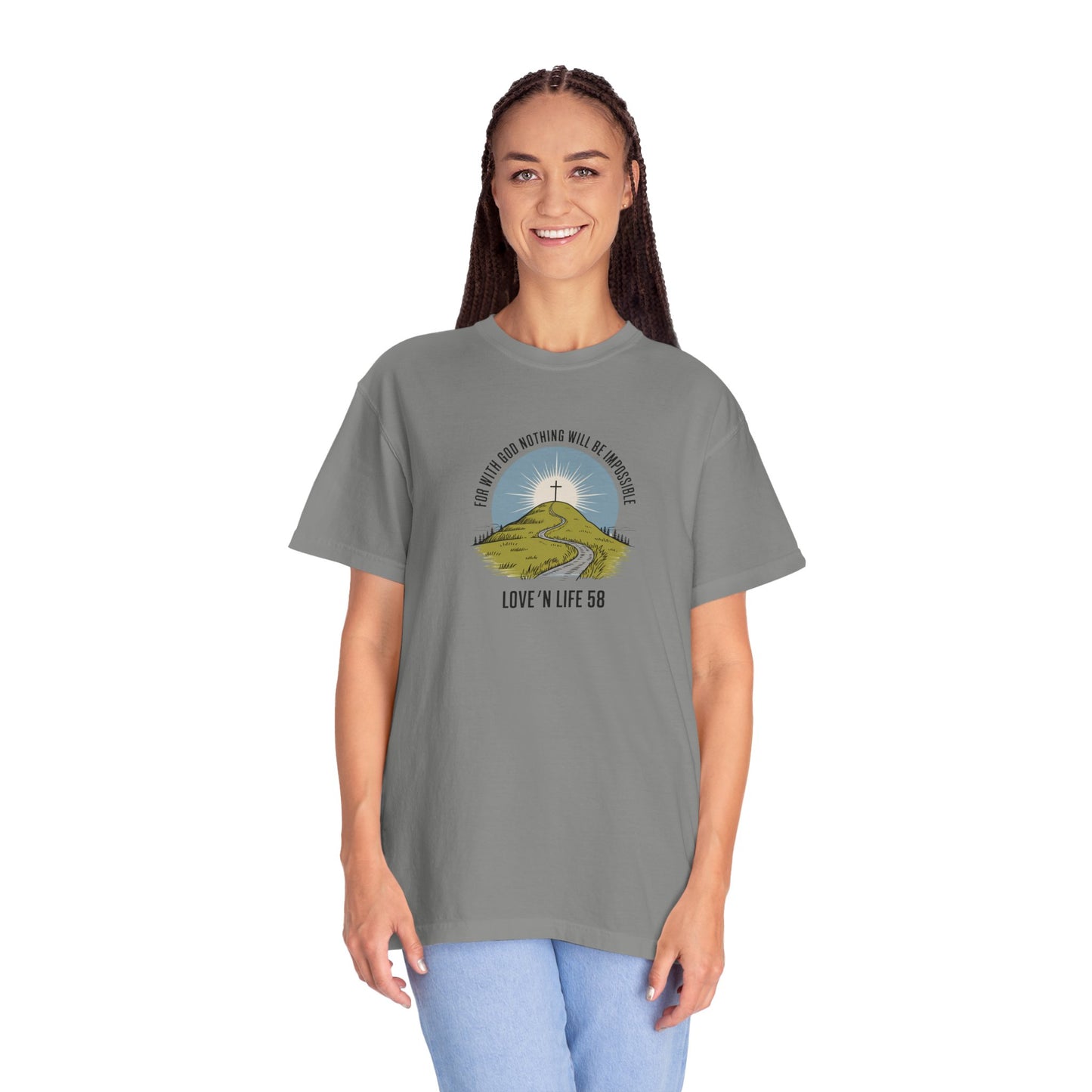 For With God Tee - Comfort Colors
