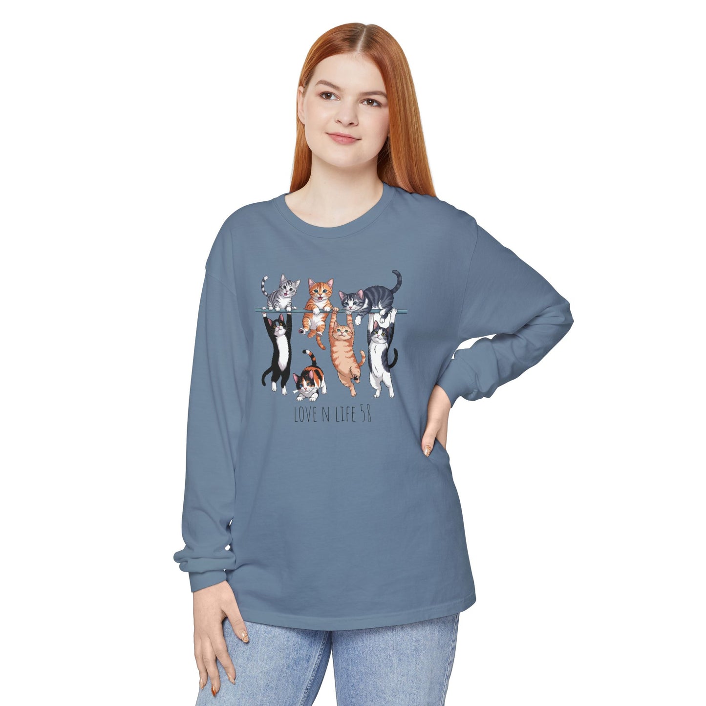 Cat Lovers Tee Long Sleeve - Comfort Colors