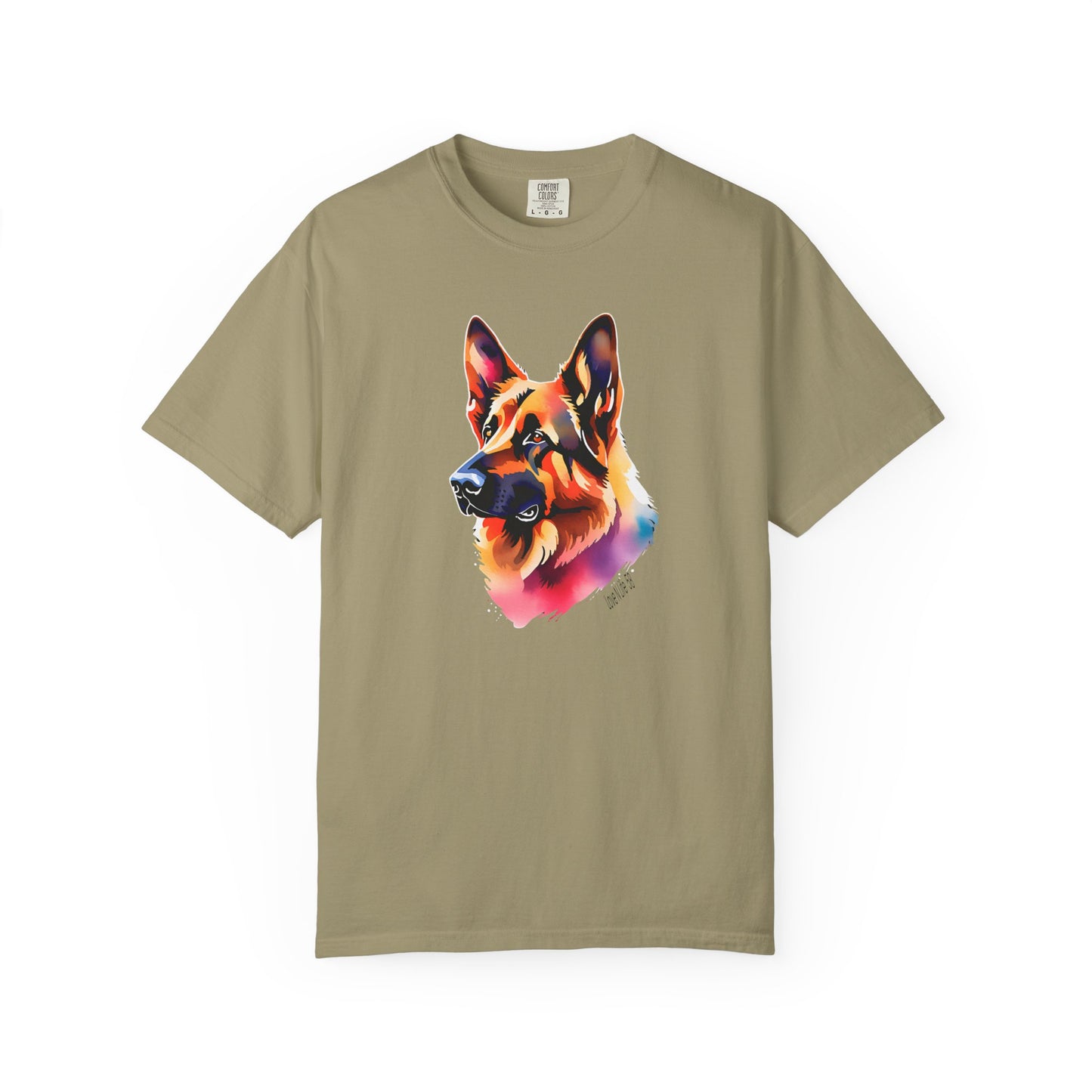 Colorful German Shepherd Unisex T-Shirt - Perfect for Dog Lovers Comfort Colors
