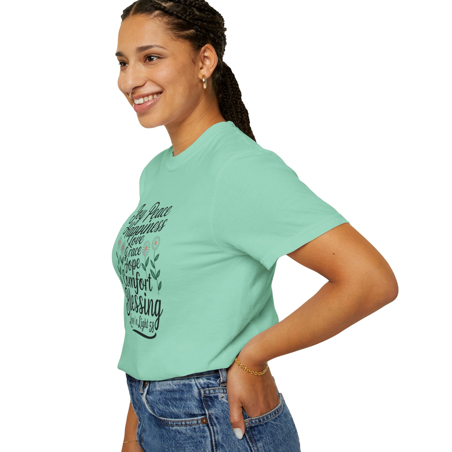 Joy Happiness and Love Tee - Comfort Colors