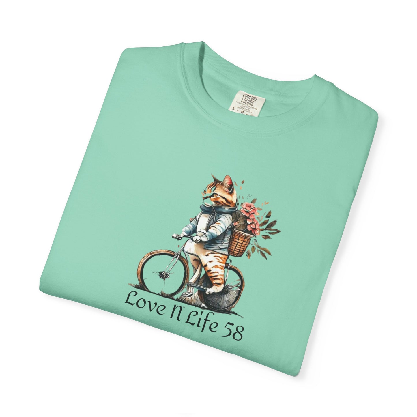 Cat Lovers Bicycle Tee - Comfort Colors