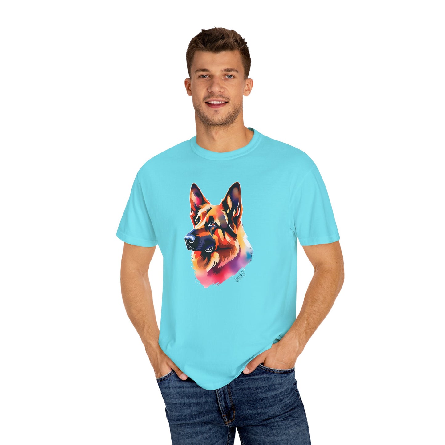 Colorful German Shepherd Unisex T-Shirt - Perfect for Dog Lovers Comfort Colors
