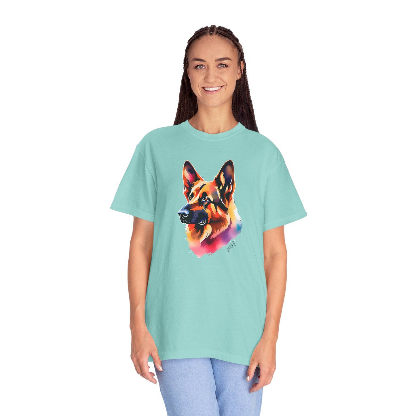 Colorful German Shepherd Tee - Comfort Colors