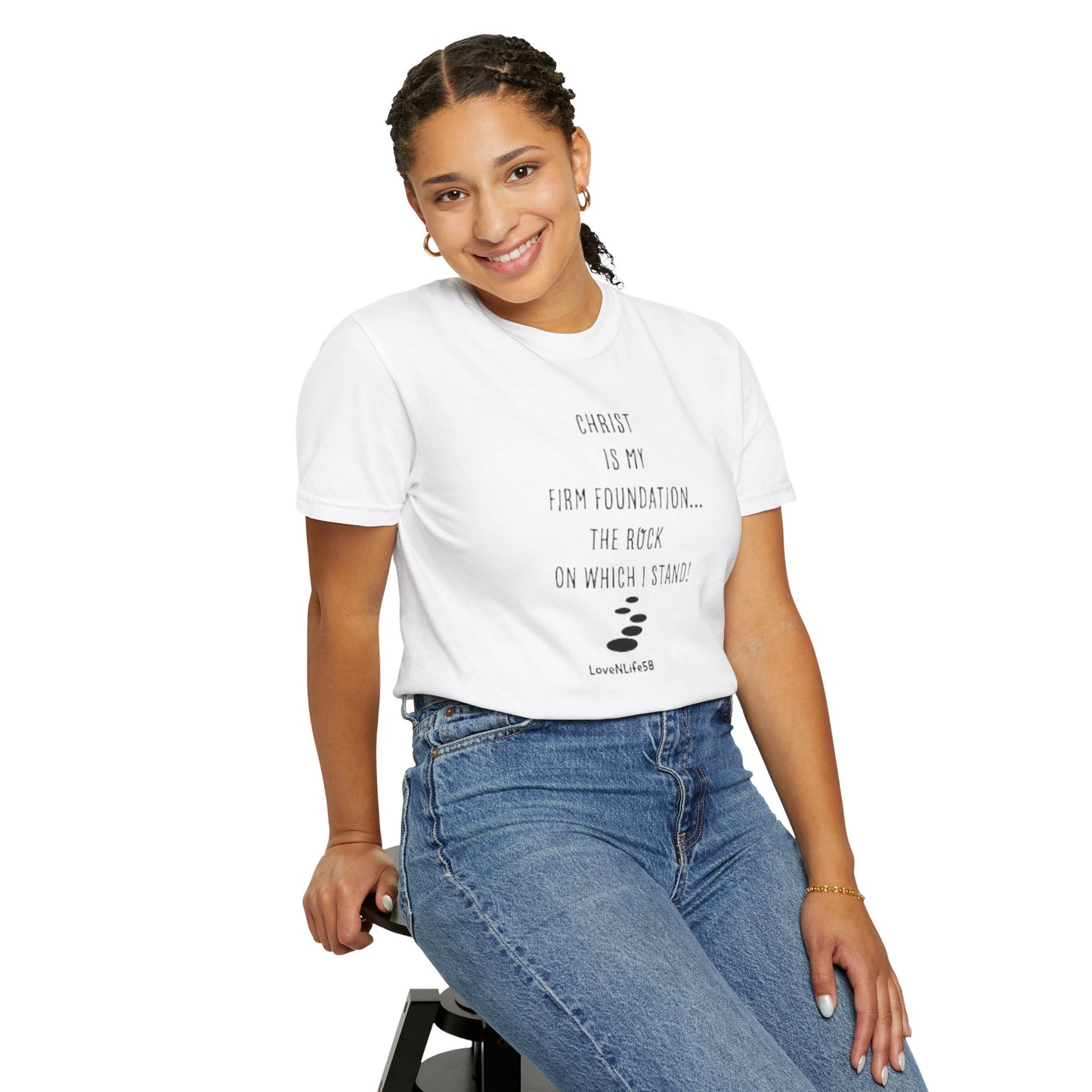 CHRIST MY ROCK Tee - Comfort Colors