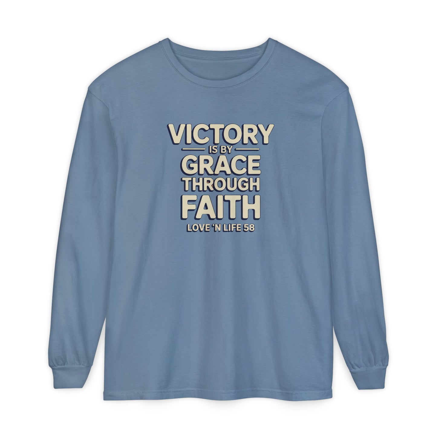 Victory By Grace - Comfort Colors Long Sleeve