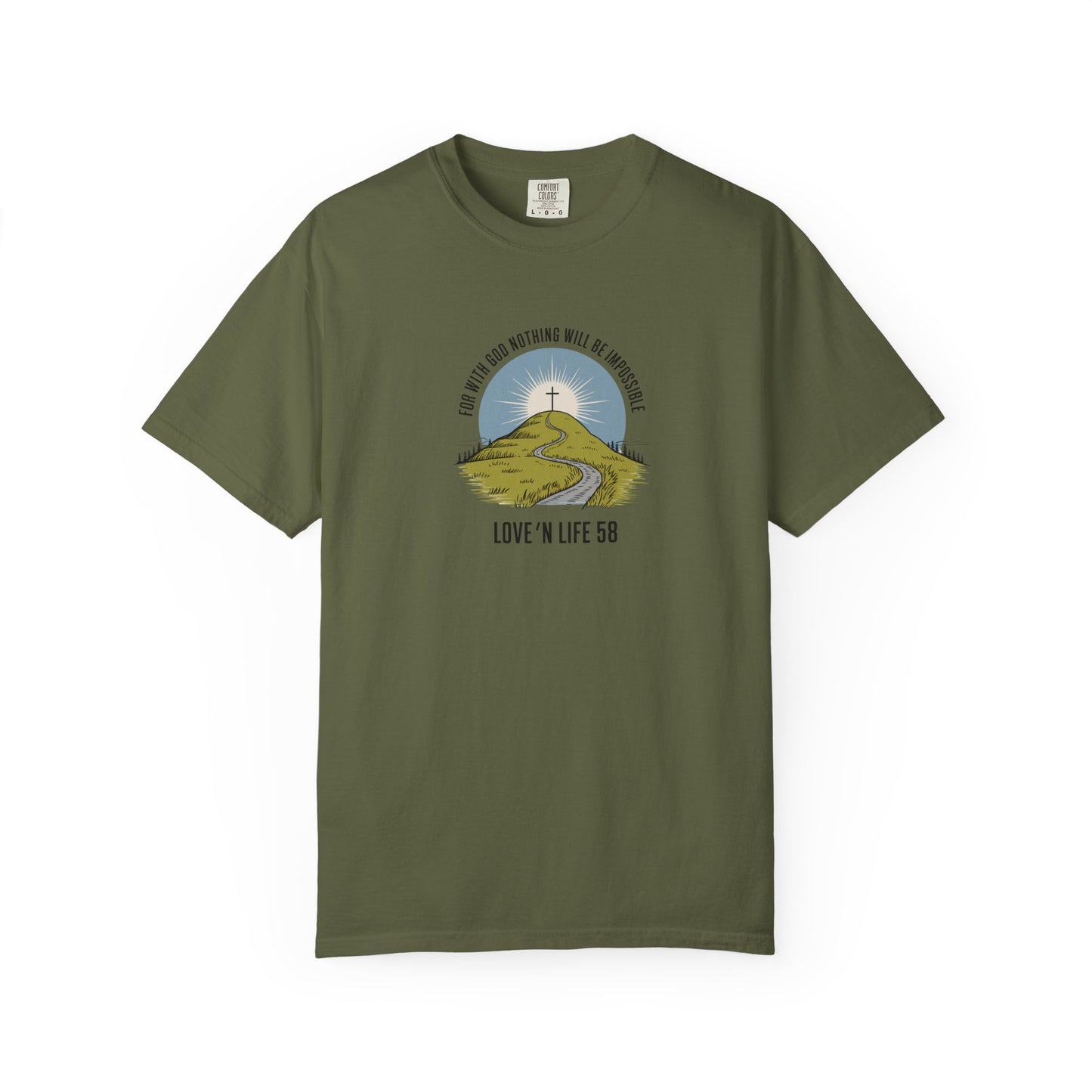 For With God Tee - Comfort Colors