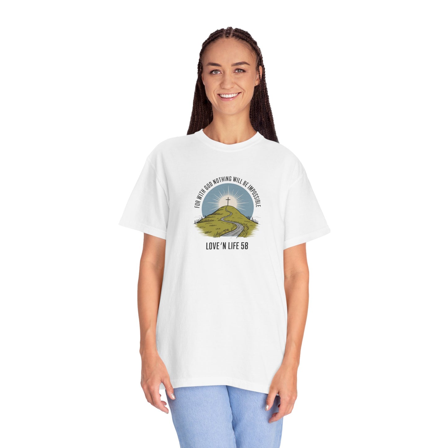 For With God Tee - Comfort Colors