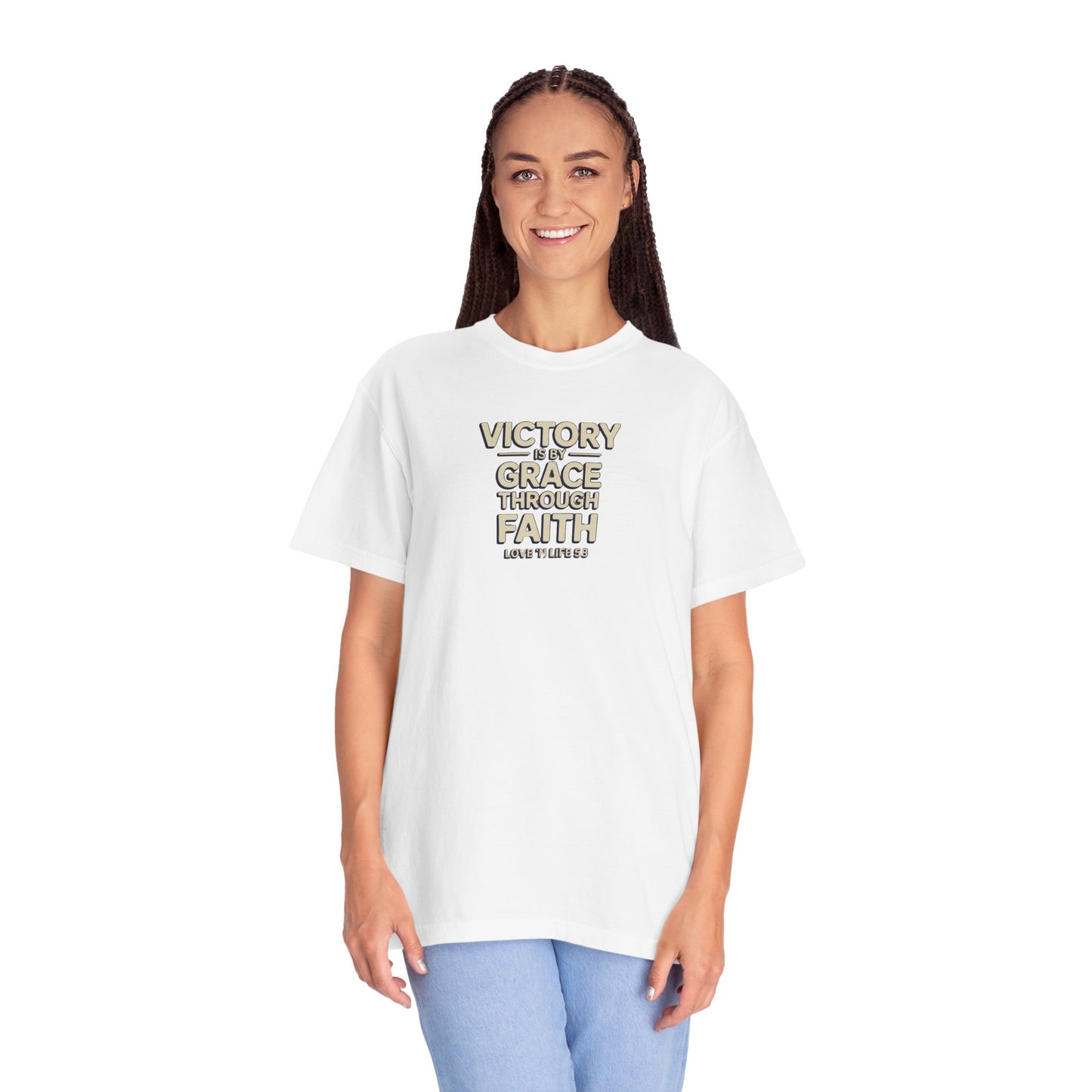 Victory By Grace Through Faith Tee -Comfort Colors