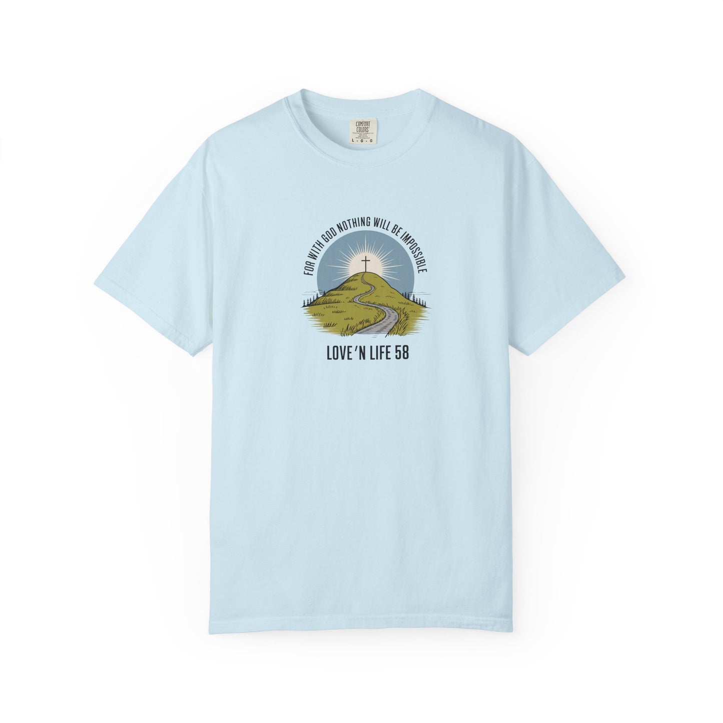 For With God Tee - Comfort Colors