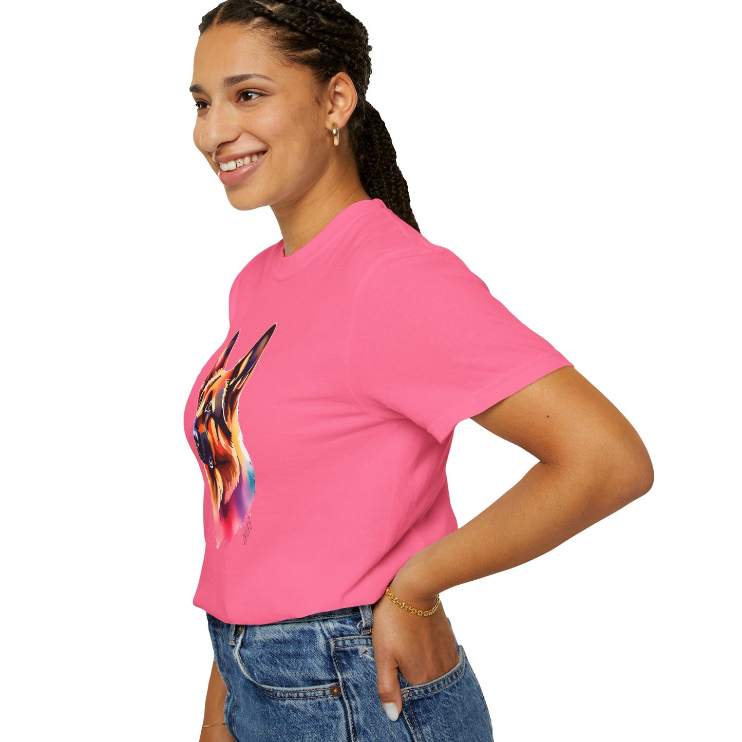 Colorful German Shepherd Tee - Comfort Colors