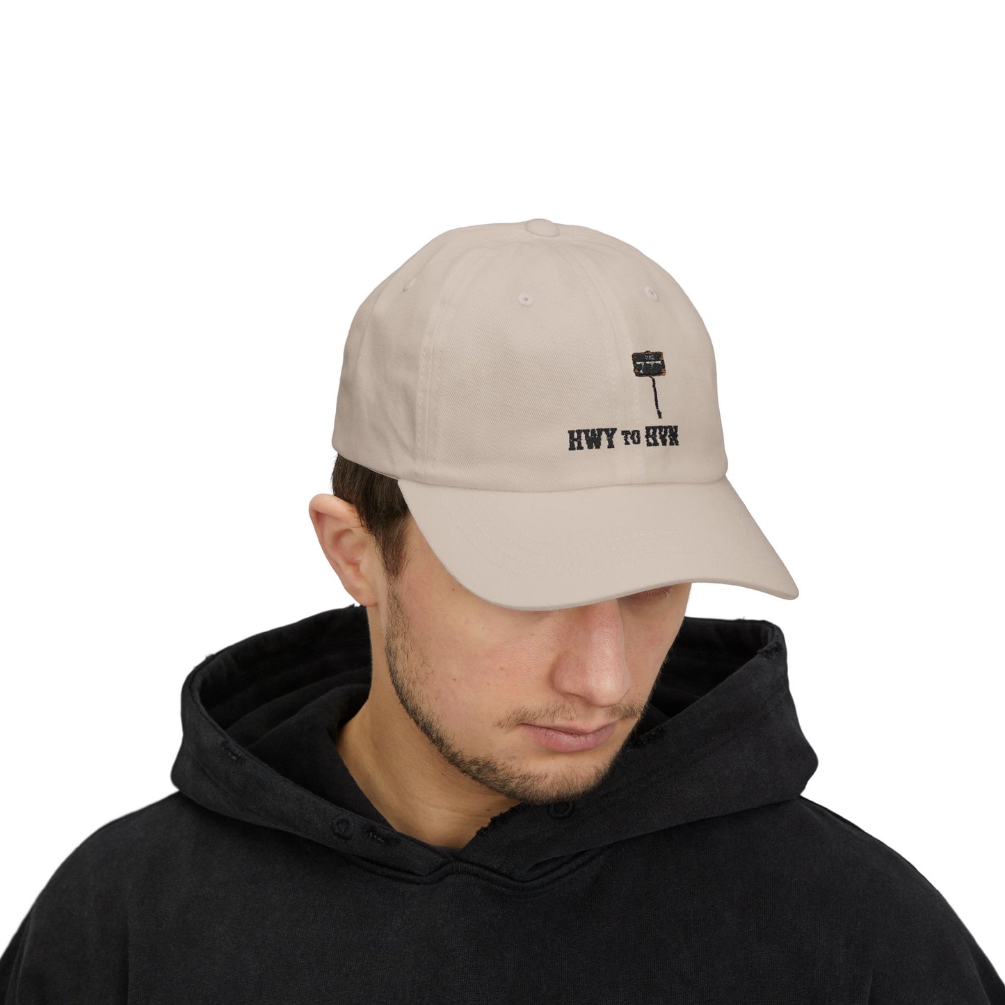 Rte 77 Hwy to Hvn Embroidery Dad Cap