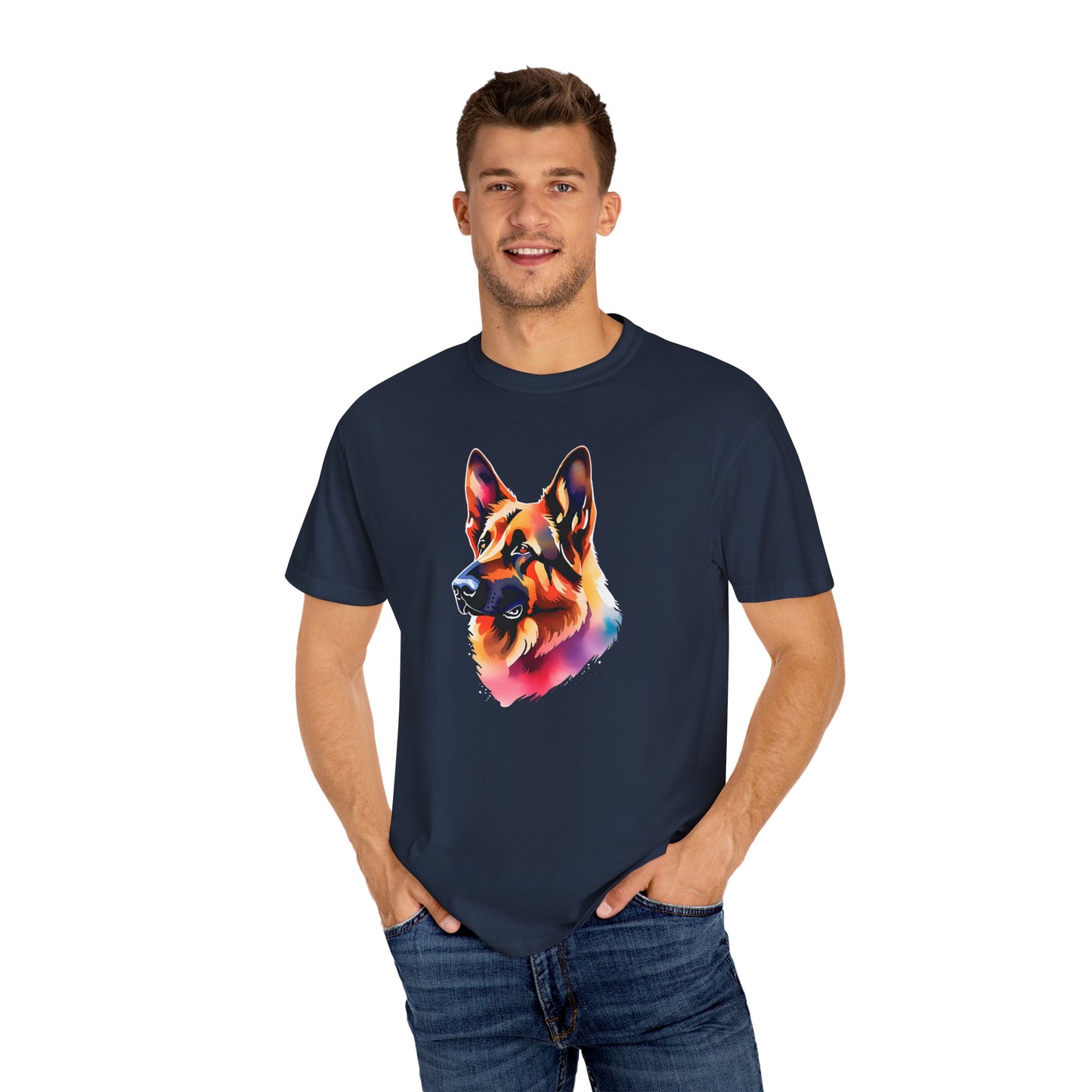 Colorful German Shepherd Unisex T-Shirt - Perfect for Dog Lovers Comfort Colors