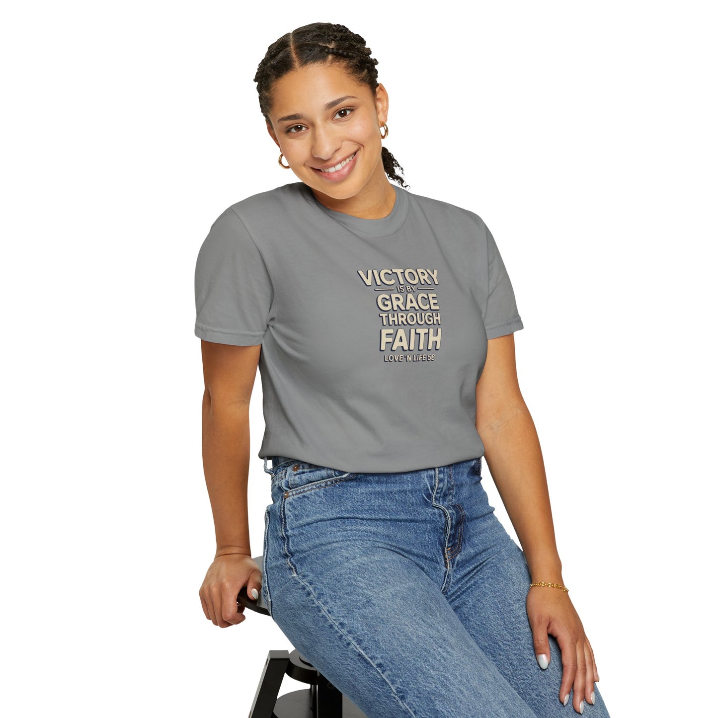 Victory By Grace Through Faith Tee -Comfort Colors