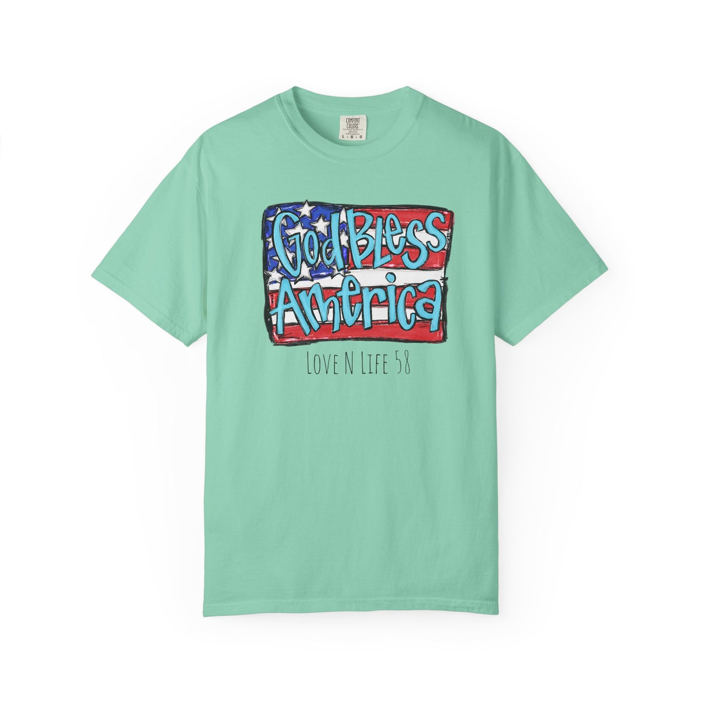 God Bless America Tee -Comfort Colors