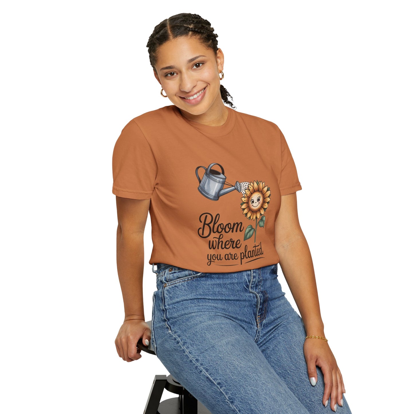 Bloom Where You Are Planted Sunflower Tee
