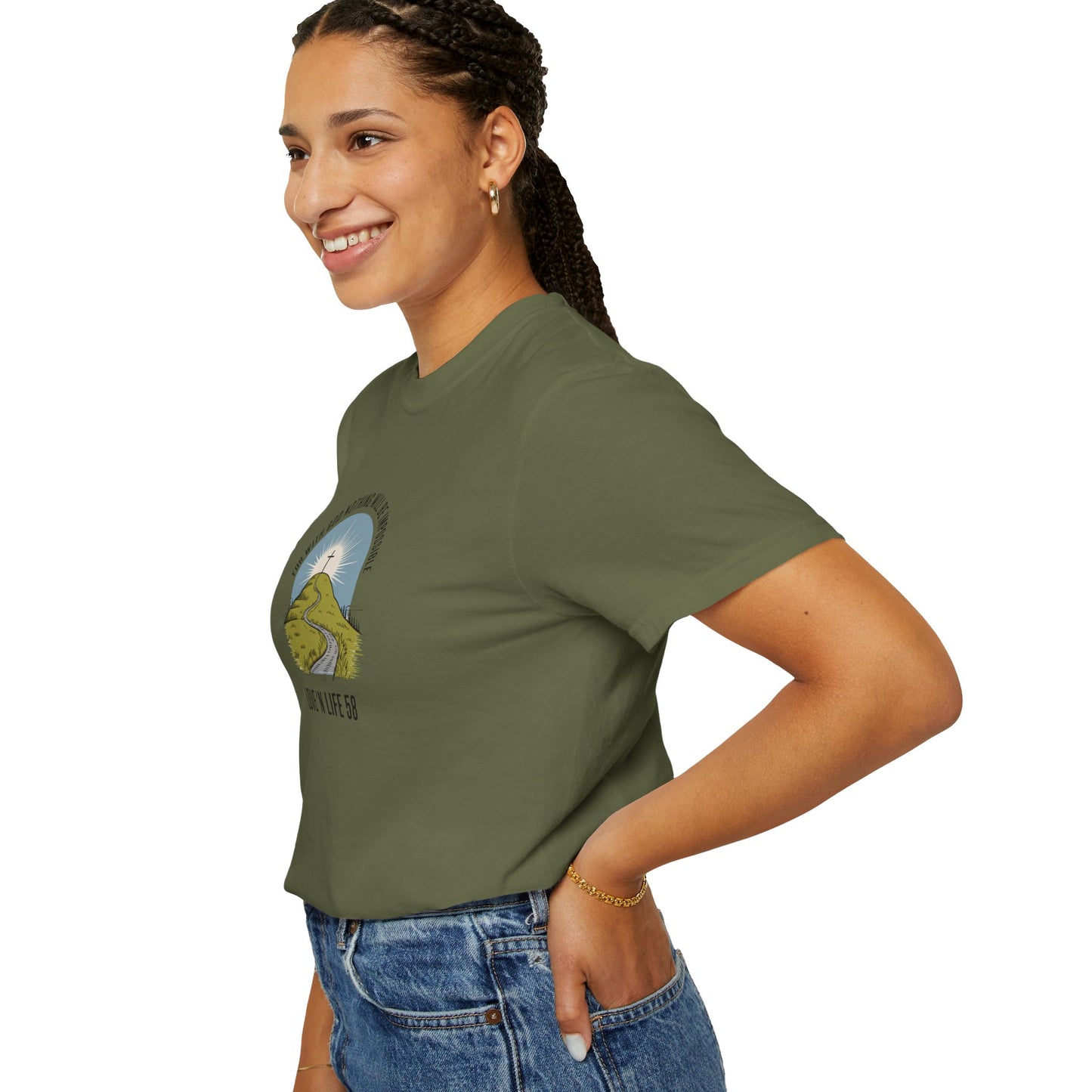 For With God Tee - Comfort Colors