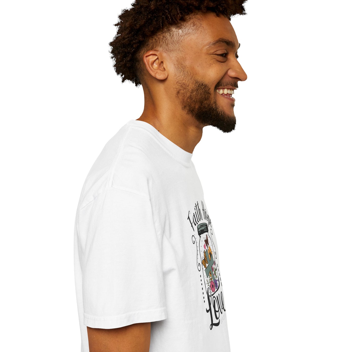 Faith Hope Love Butterfly in a Jar Tee - Comfort Colors
