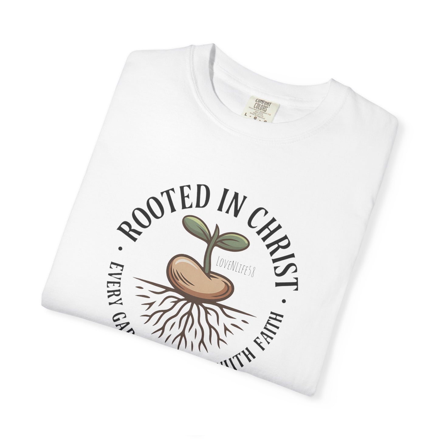 Rooted in Christ Tee - Comfort Colors