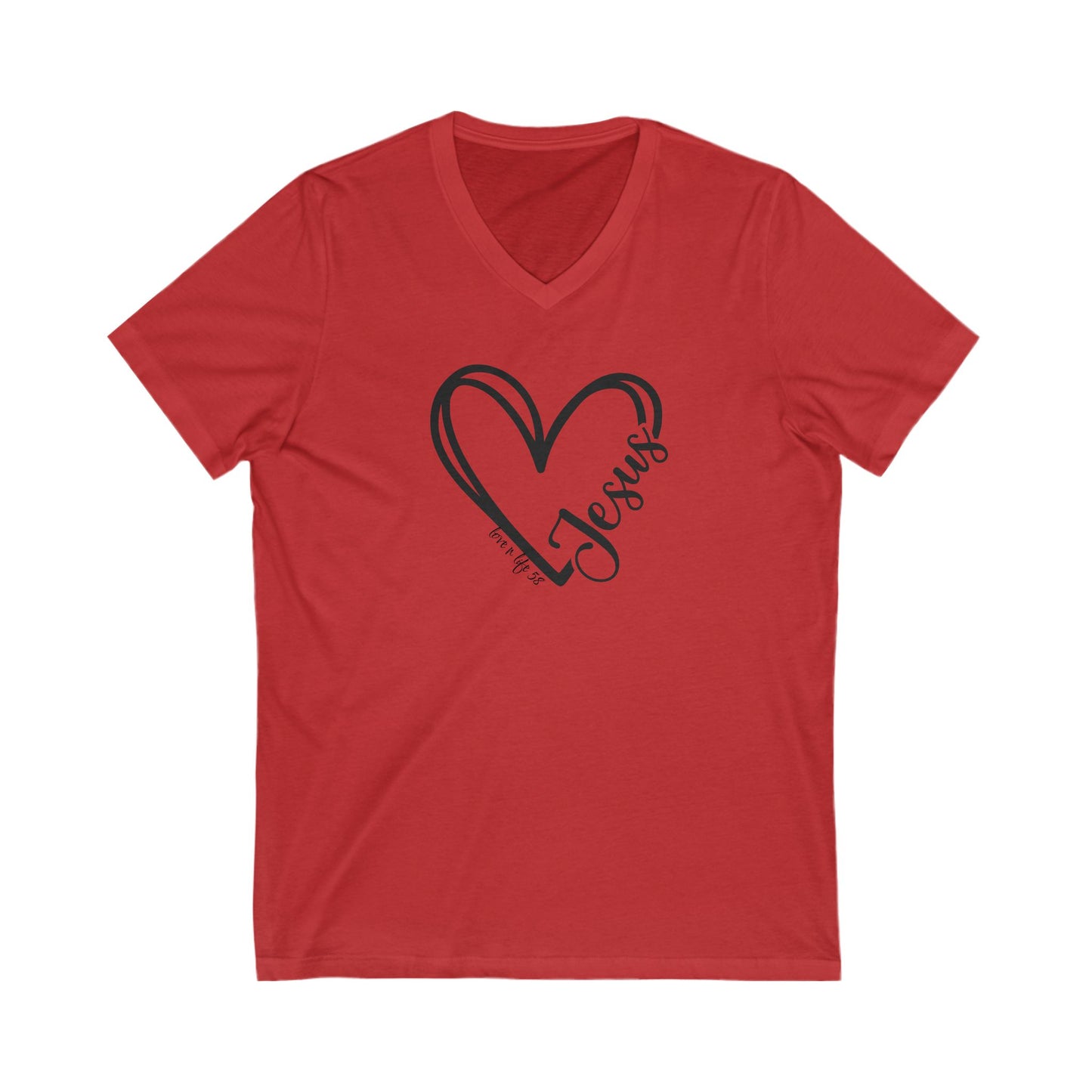 JESUS Heart Tee - V- Neck