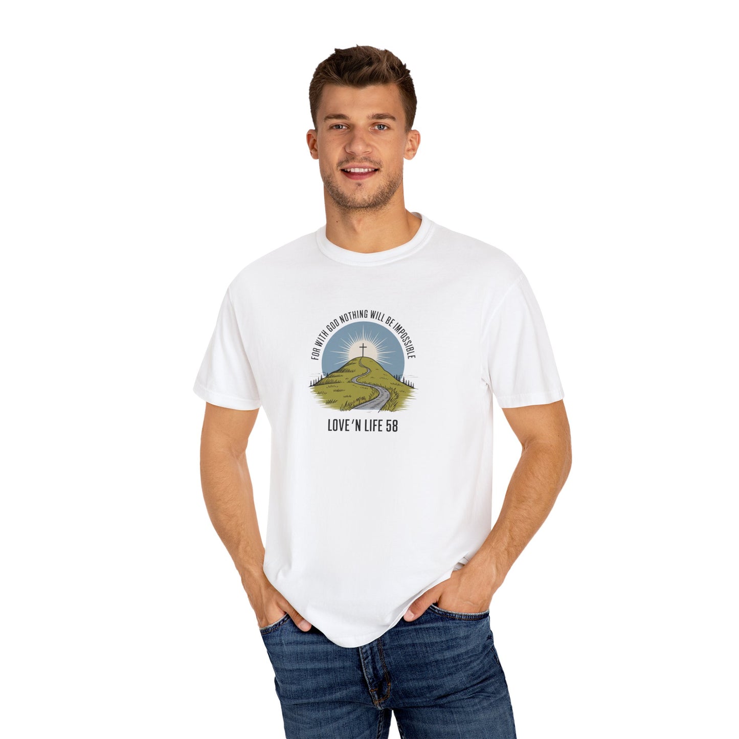 For With God Tee - Comfort Colors
