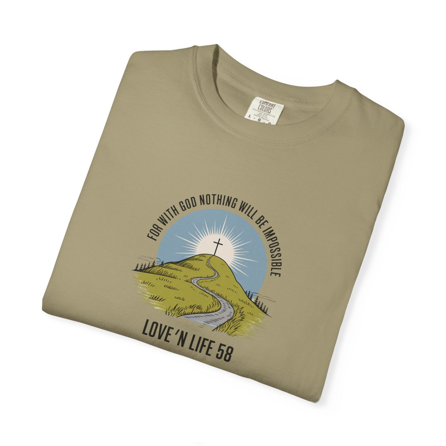 For With God Tee - Comfort Colors