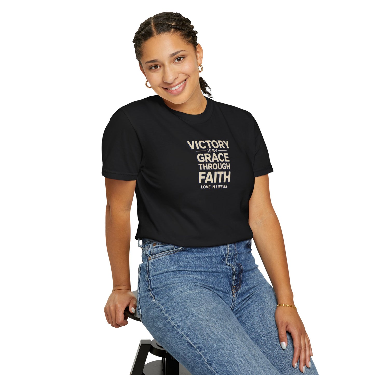 Victory By Grace Through Faith Tee -Comfort Colors