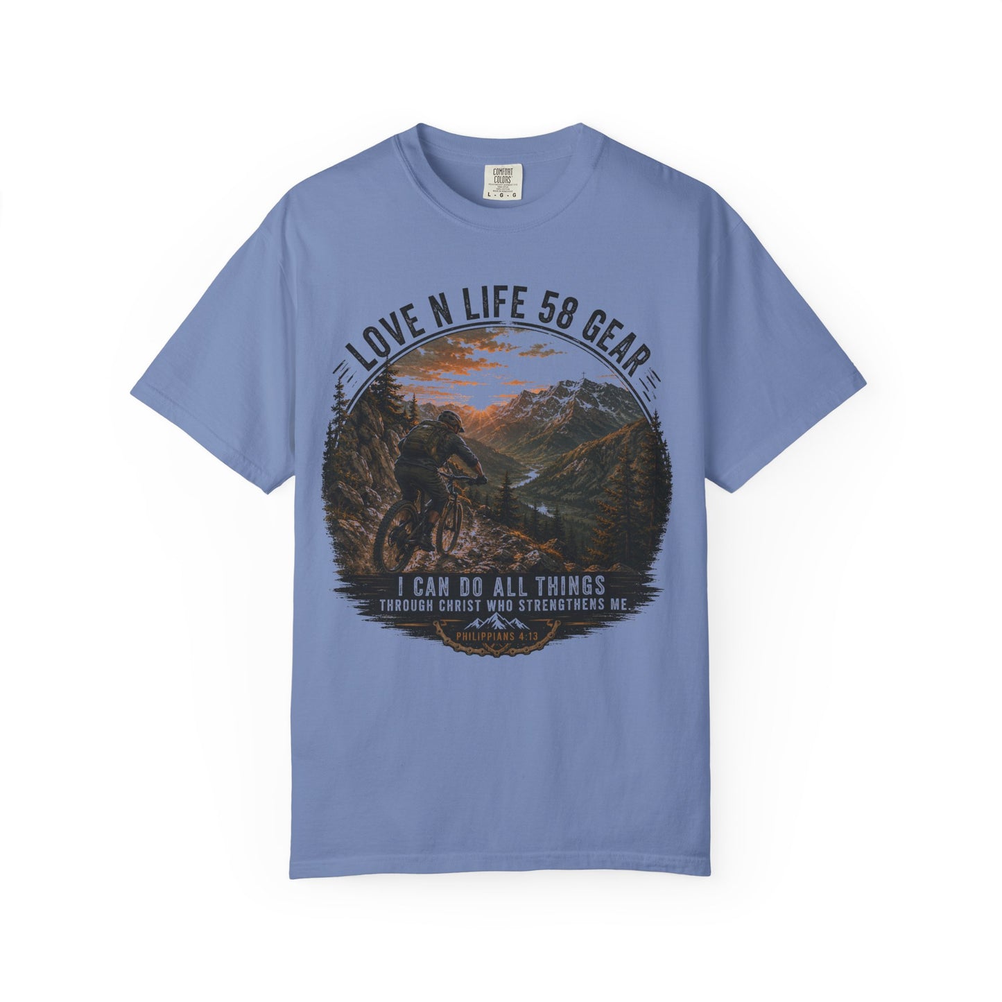Mountain Biker Short Sleeve Tee— "I Can Do All Things"