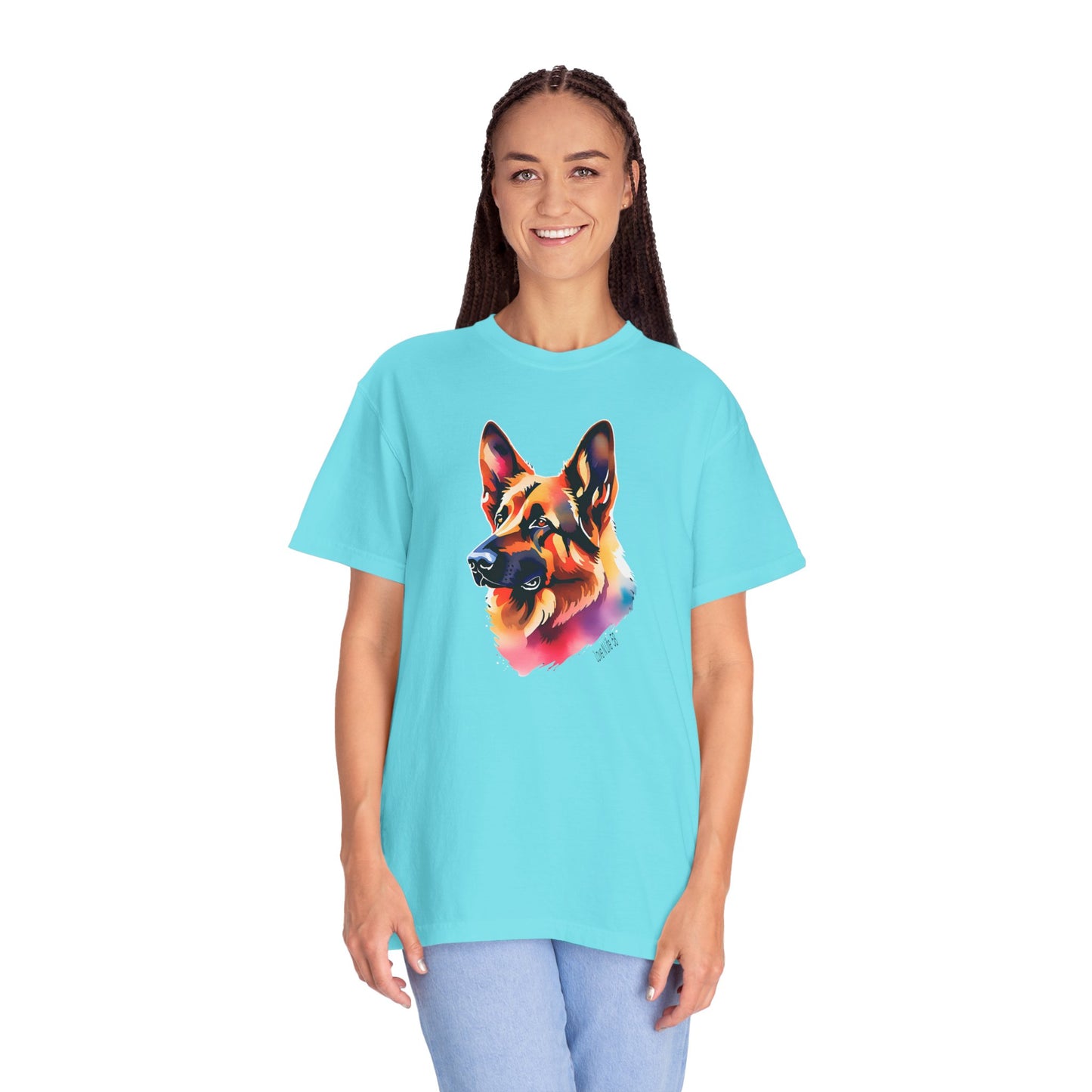 Colorful German Shepherd Tee - Comfort Colors