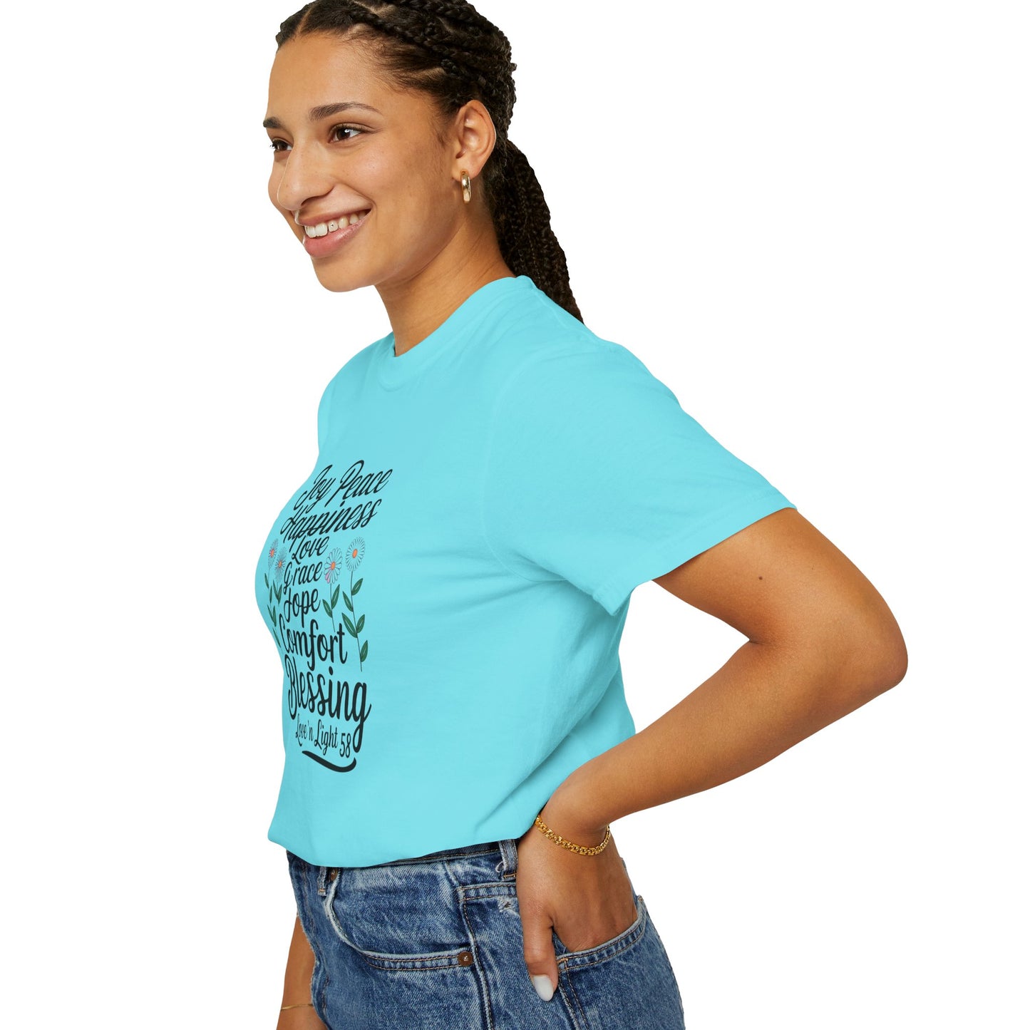 Joy Happiness and Love Tee - Comfort Colors