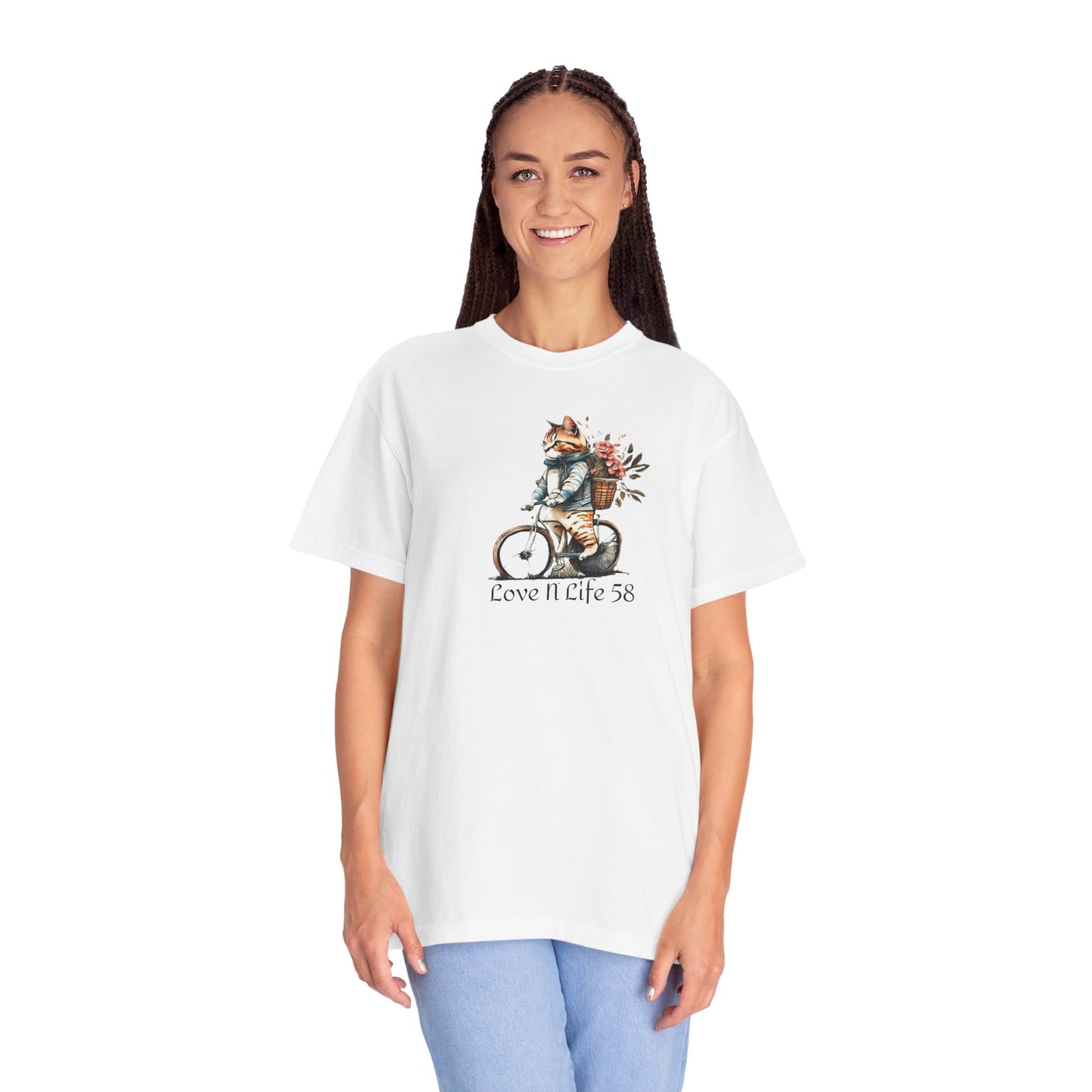 Cat Lovers Bicycle Tee - Comfort Colors