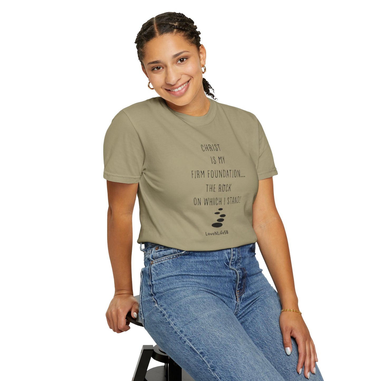 CHRIST MY ROCK Tee - Comfort Colors