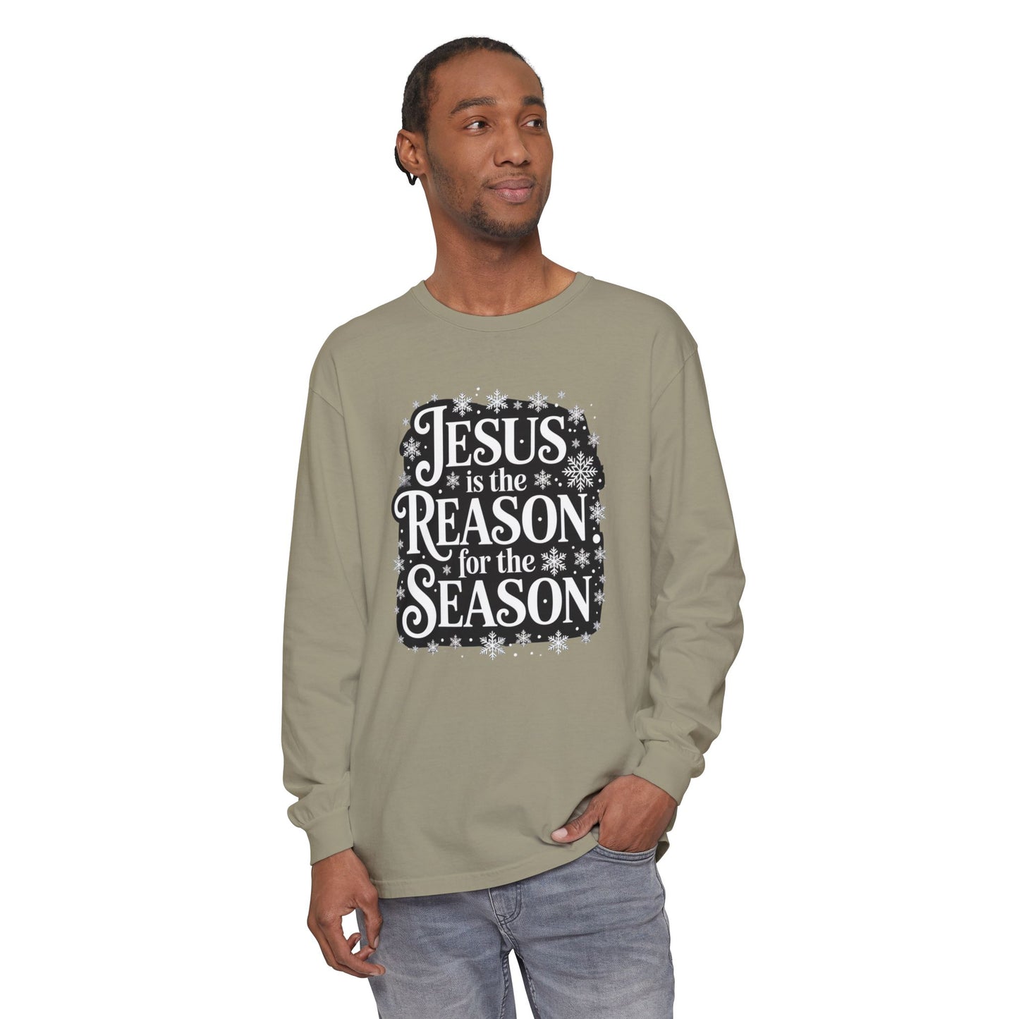 “Jesus is the Reason” Tee - Comfort Colors Long Sleeve