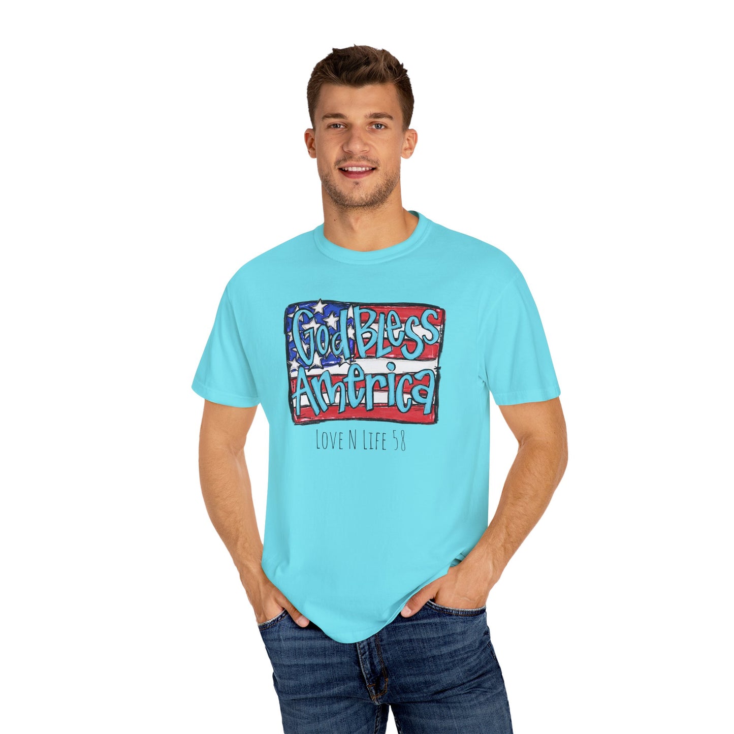 God Bless America Tee -Comfort Colors