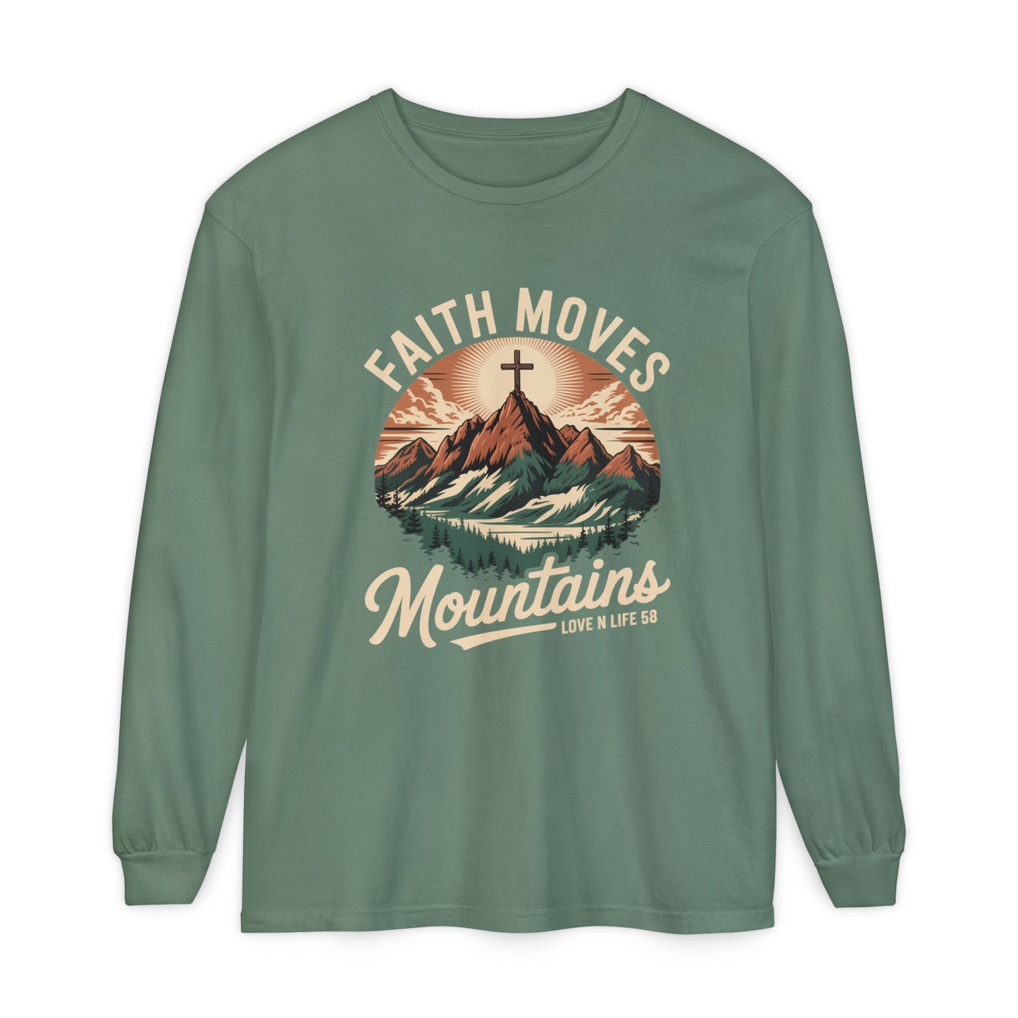 Faith Moves Mountains Long Sleeve Tee