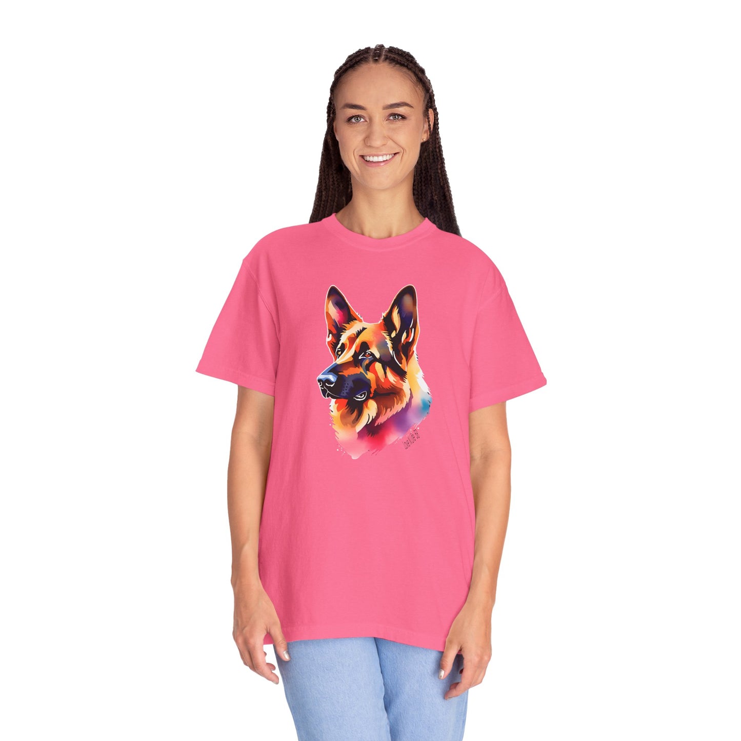 Colorful German Shepherd Tee - Comfort Colors