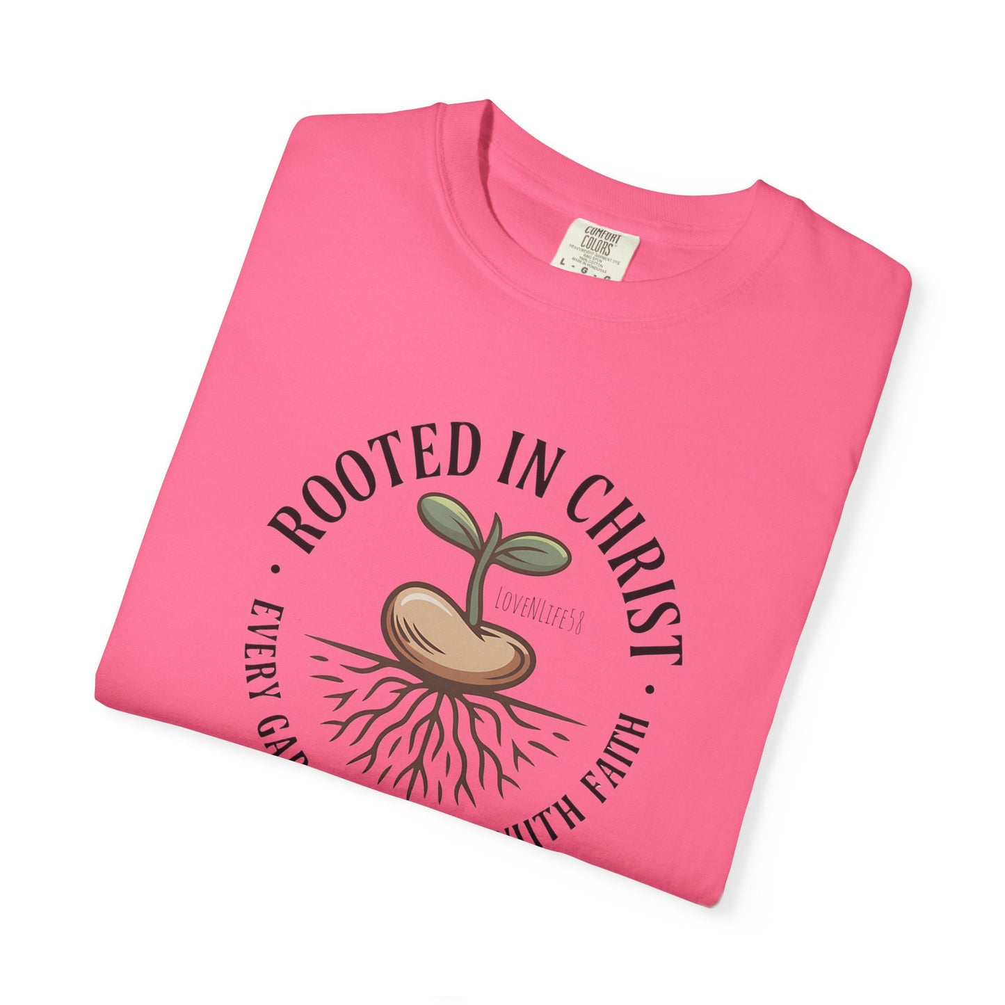 Rooted in Christ Tee - Comfort Colors