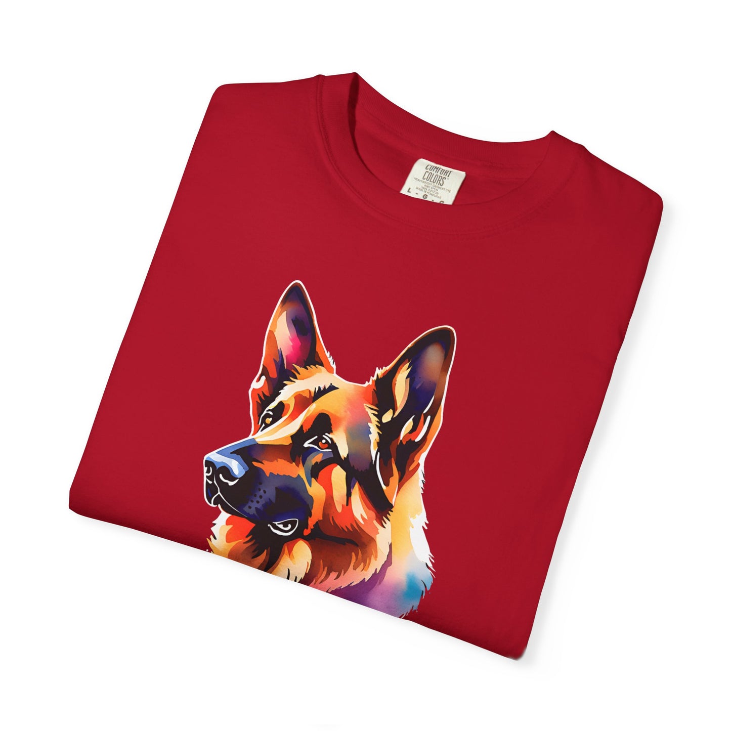 Colorful German Shepherd Unisex T-Shirt - Perfect for Dog Lovers Comfort Colors